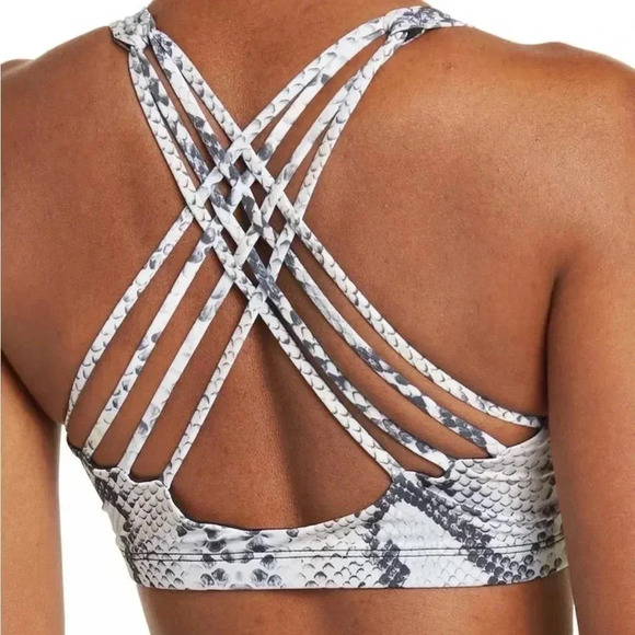 Onzie City Bra NWT CrissCross Strap Blue Tie Dye - Picture 7 of 7